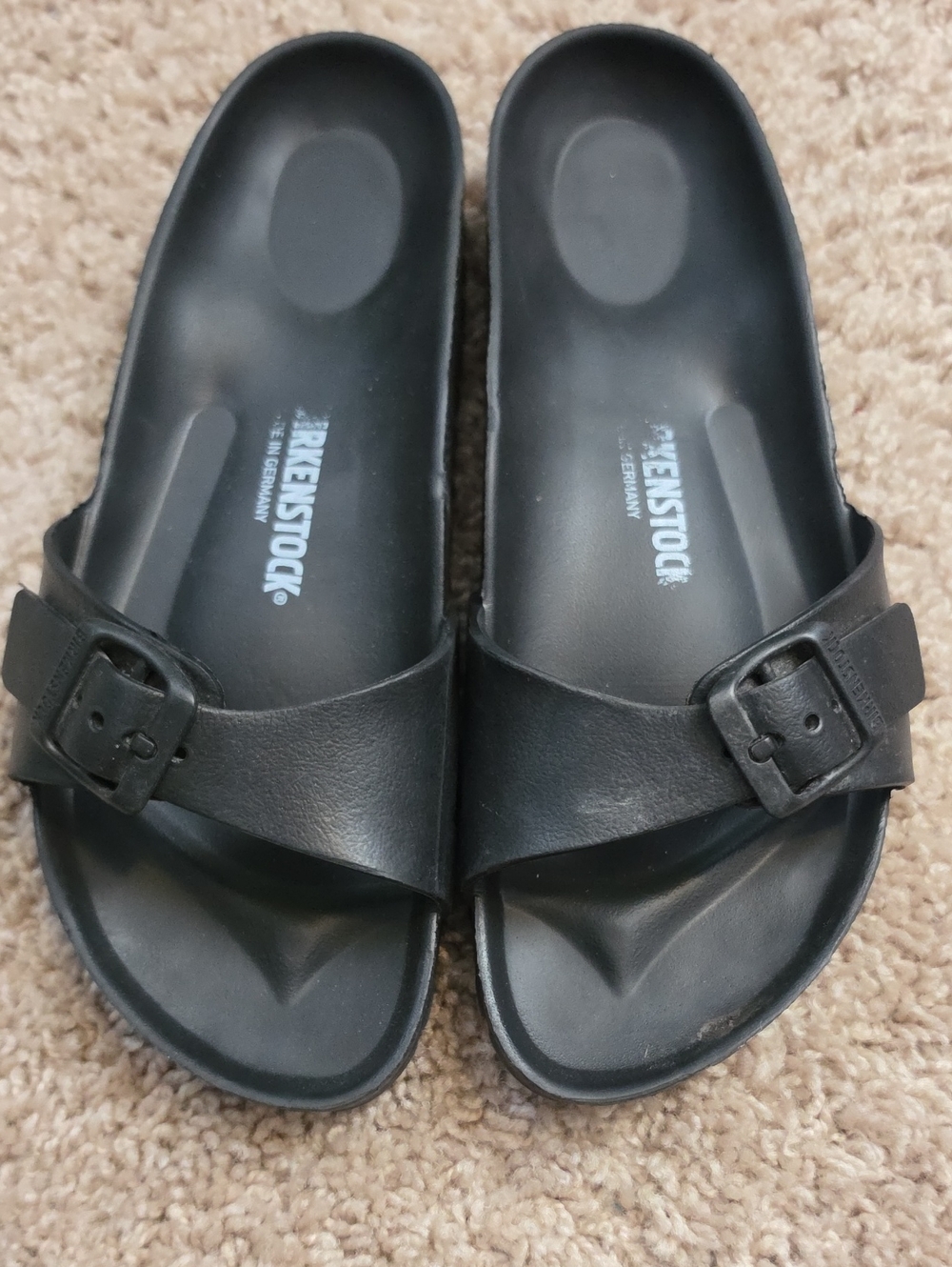 Birkenstock Womens Black Madrid-Style EVA Slip-On Sandals Sz 39 US 8-8.5